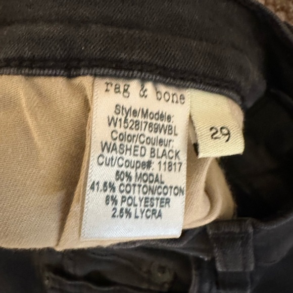 rag & bone Faded Black Flare Jeans - Picture 3 of 7